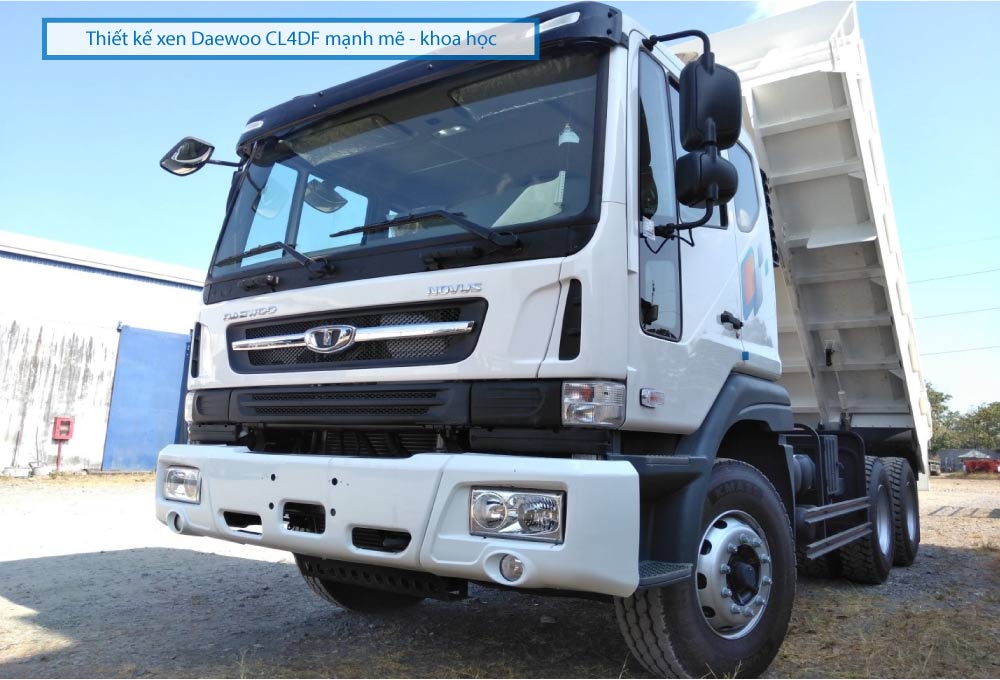 Xe ben Daewoo CL4DF 3 chân 15 tấn nhập khẩu Hàn Quốc